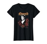 Twilight Edward Gothic Print with Roses Vintage Movie Camiseta, Mujer, Negro, M