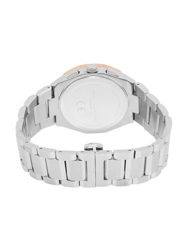 Image of French Connection Textured Grey Round Dial with Stainless Steel Multifunction Watch for Mens - FCH27SM