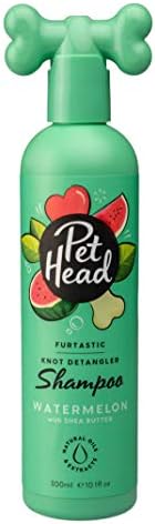 PET HEAD Dog Shampoo 300ml, Furtastic, Watermelon Scent, Knot Detangler, Best Dog Shampoo for Smelly Dogs, Care for Long, Tangly Curls & Coats, Professional Grooming, Vegan, Gentle Formula for Puppies