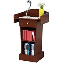 Floor Lectern Podium Lectern Podium Stand, Lectern Podium Stand,Lectern Podium, Simple And Modern Floor Standing Church Podium,Floor-Standing School Office Speech Church Pu,Black,Red-45x40x110cm