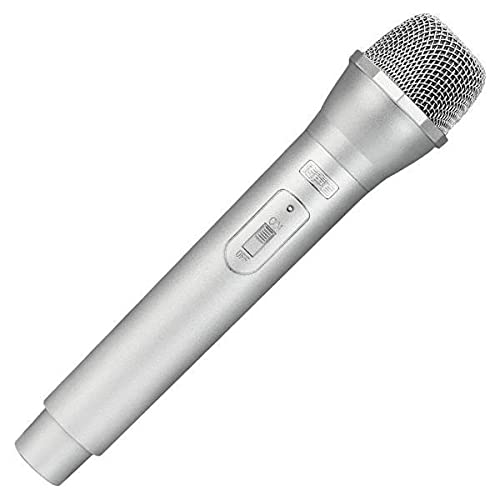 2xArtificial Polycarbonate (PC) Wireless Microphone Props Fake Mic Toy Handheld Silver-picture-13