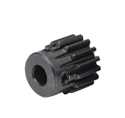 Bevel Gear Pinion Hardware Mechanical 1 Module Gear 1M-17T/18T Carbon Steel Blackening Spur Gear Bore Size 4/5/6/6.35/7/8/10mm Transmission Accessories(1M17T-6.35mm)