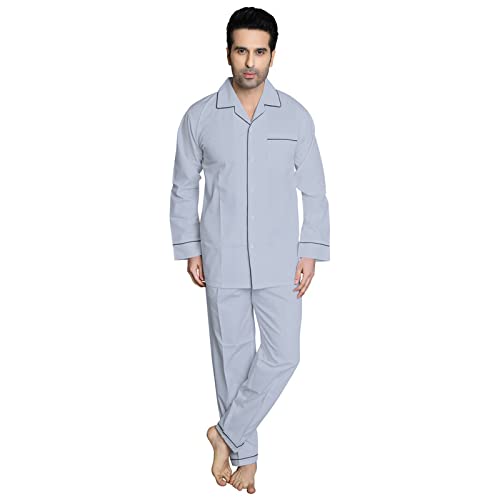 Image of Men's Cotton Solid Night Suit
