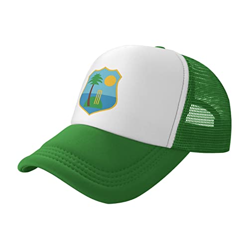 La Mejor Selección de Ropa de Cricket para Mujer comprados en linea. 41 Gorra de béisbol para hombre y mujer con bandera de cricket de West Indies, Verde, 0