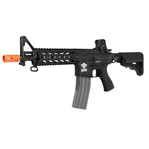 g&g airsoft combat machine m4 raider high-performance full metal gearbox aeg rifle w/ integrated ras and crane stock(Airsoft Gun)