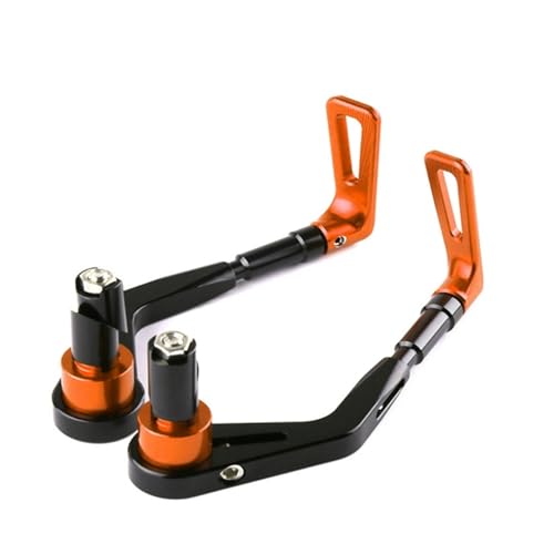 Protection mains poignée moto orange pour éviter la casse de levier Scrambler