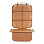 Meolsaek Car Seat Protector Waterproof 600D Thick with Non-Slip Backing Car Seat Cover Mat Protector for Leather Seats (1 pc -Tan)