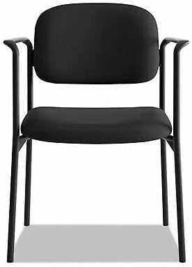 Office Chair Stacking Guest Chair with Arms Steel Black Desk Chair Gaming Chair