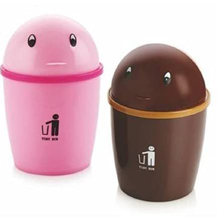 faas small multi-use dustbin for study table office etc multicolour 20cm (pack of 2)