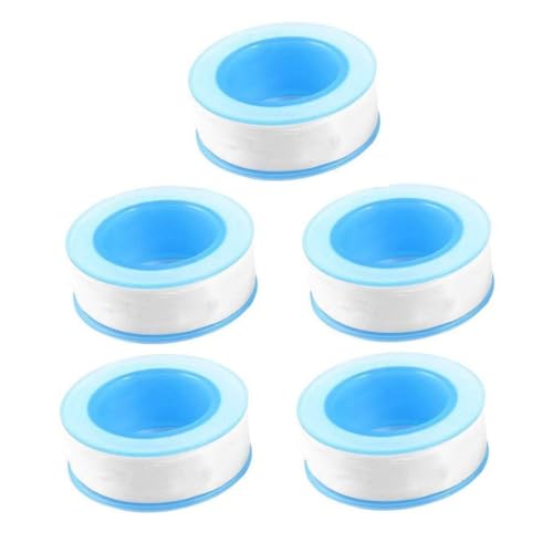 GCQ Teflon Tape, Thread Seal Tapes，PTFE Thread Seal Tape for Plumbers Sealant Tape for Leak Water Pipe Thread 1/2 inch x 500 inch (5 Pack/White)