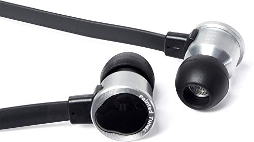 Image of Dual Electronics Painted Tunes A1K Tangle-Free Flat Wire Noise Reducing Earbuds with Built-in Microphone & Carrying Case Black