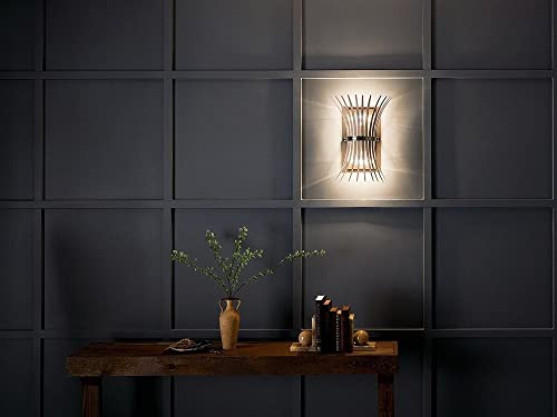 Image of Kichler Baile 16.2 Inch 2 Light Wall Sconce in Natural Brass and Black