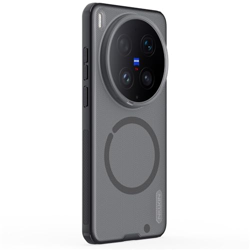 Image of Nillkin Case for Vivo X300 Ultra (6.82 inch Inch) Super Frosted Shield Pro Magnetic Hard Back Soft Border (PC + TPU) Cover Raised Bezel Camera Protect Transparent Black Color