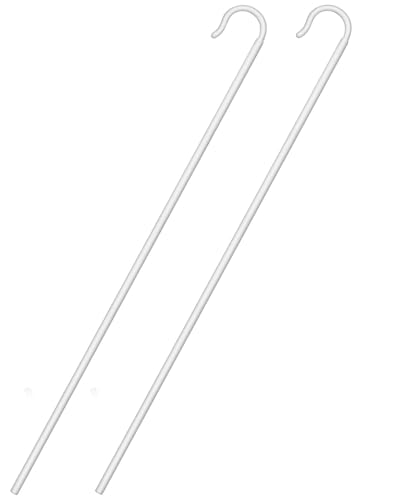 Bastones para disfraces de pastor en color blanco de 160 cm de altura juego de 2 piezas