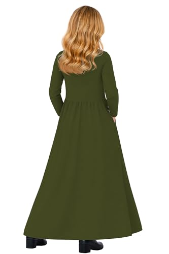 Image of Deerose Girls Maxi Dress Short Sleeve Casual Long Dresses with Pockets 5-14 Years