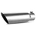 2.75 Inch Inlet Exhaust Tip, AUTOSAVER88 Chrome Polished Stainless Steel Exhaust Tailpipe Tip, 2.75" x 3.5" x 12" Clamp On Design.
