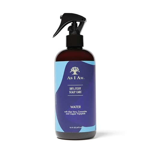 As I Am Dry & Itchy Water 16 fl oz - with Aloe Vera Ceramides and Copper Tripeptide - Refreshes hydrates and calms dry and itchy scalp