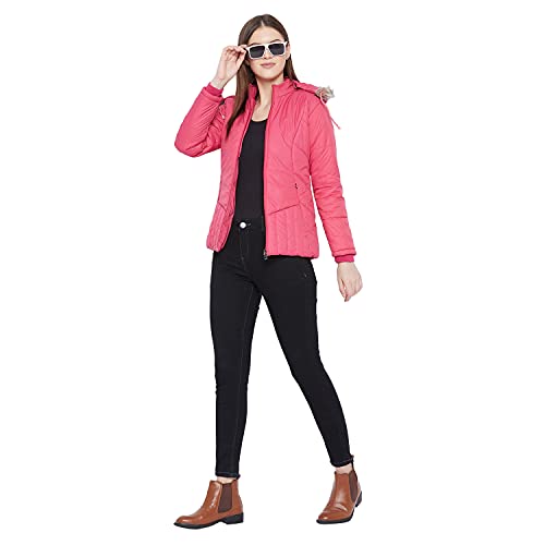 Image of VERO AMORE Women's Black winter wear full sleeve solid parka Jacket-2072A