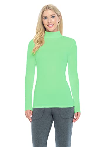 T-shirt col roulé long Natural Uniforms sous-sarrau vert clair XS