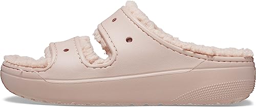 Image of Crocs Unisex-Adult Classic Cozzzy Sandals, Fuzzy Slippers and Slides, Pink Clay, 4 Men /6 Women