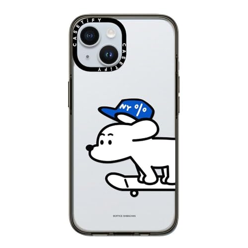 CASETiFY �R���p�N�g iPhone 15 �P�[�X [MIL�K�i���� (2x MIL-STD-810G) / 1.2m����̗����e�X�g���N���A] - Skater JOHN (Standard) - �N���A �u���b�N