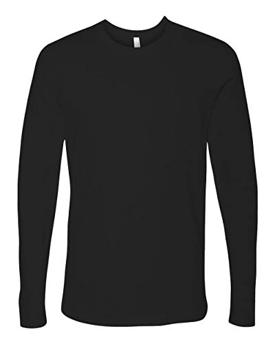 Next Level Premium Fitted Long-Sleeve Crew, Black, Large