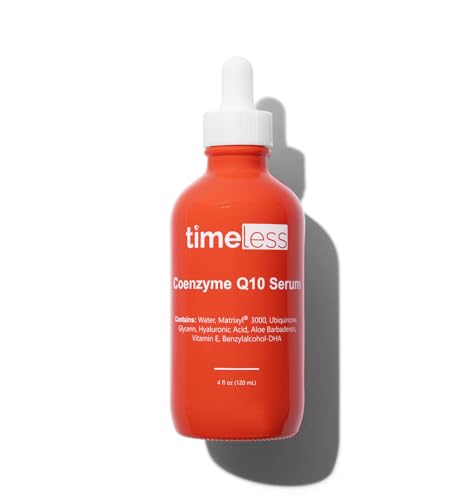 Timeless Skin Care Coenzyme Q10 Serum – Skin Care Serum for Smoothing Skin – Fragrance-Free Coenzyme Q10 Serum with Hyaluronic Acid – Antioxidant Serum for Skin Care – 4 Fl Oz