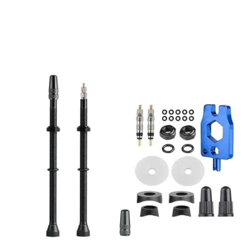 Núcleos de válvula de 100 mm en aleación negra FB4 para bicicletas