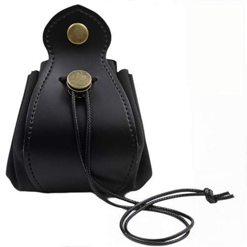 NHQZ Bolsa de Cuero para Dados,Bandeja Dados,Colchoneta Dados,Bolsa de Monedas,Bolsa de Rol Vintage con Cordón para Monedas,Dados y Pequeños Accesorios(Ferroso,Retro)