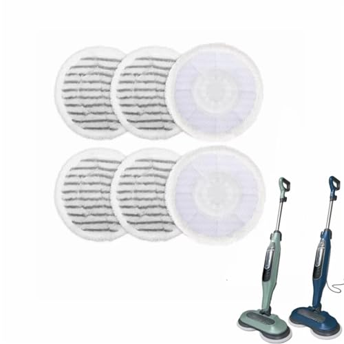 MEXWLOP Reemplazo de 6 piezas, for Shark, for Steam Mop Mat S7020 S7000 S7001 Steam & Scrub todo en uno, accesorios for trapeador a vapor for pisos duros Almohadillas de trapeador reutilizables para r