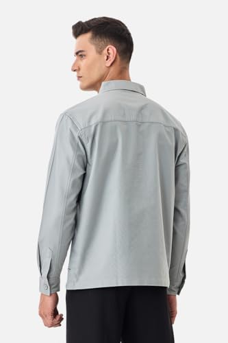 Image of SNITCH Men Casual Shirt | Slim Fit Full Sleeve Button-Down Collar Plain Design | Premium Cotton Blend & Stretchable Fabric for College & Everyday Wear