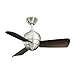 Emerson Modern Ceiling Fans CF130BS Tilo Low Profile/Hugger Indoor Ceiling Fan with 30-Inch Blades, Light Kit Adaptable, Brushed Steel Finish