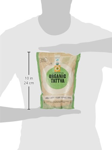 Image of Organic Tattva Whole Wheat Flour 1kg - Stone Ground Chakki Atta for Soft & Tasty Rotis, Everyday Cooking Essential (Pack of 3)