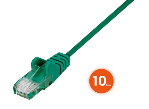 Cable de Red Ethernet Slim Cat6 1ft, 10 unidades, Verde miniatura 2