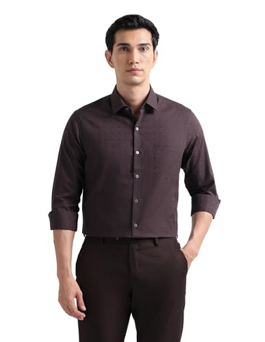 Image of Arrow Checked Slim Fit Mens Formal Shirt - Cotton, Breathable & Comfortable, Full Sleeves Shirts for Men
