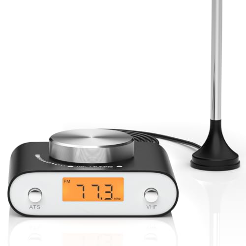 Nobsound Global FM Radio Receiver: Mini Transistor with Professional Si4730 Chip - Auto/Manual Search USB C Powered - 33ft Long Cables Antenna for Desktop Car or Outdoor Use