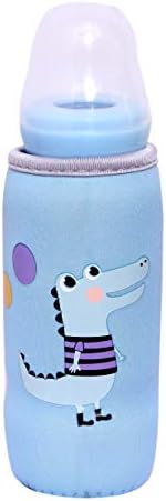 The Cheeky Kidzz Soft Plush Stretchable Baby Feeding Bottle Cover/Tote Bag/Sleeve with Easy to Hold Strap | Cute Animated Overall Print (Sheep-CRO-Zebra, Pack of 3)