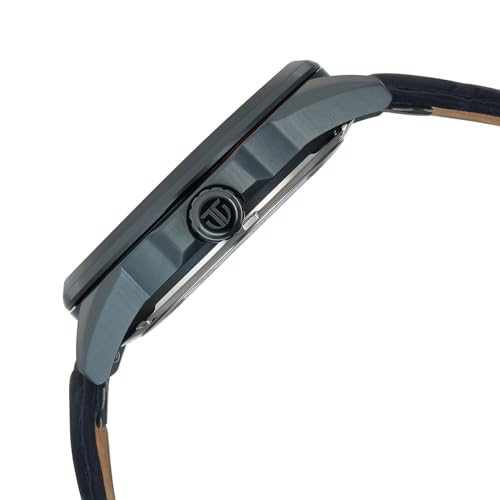 Image of Titan Aion Concealed Automatic Analog with Power Reserve Indicator and Blue Dial Blue Leather Strap Watch for Men - 90224QL01