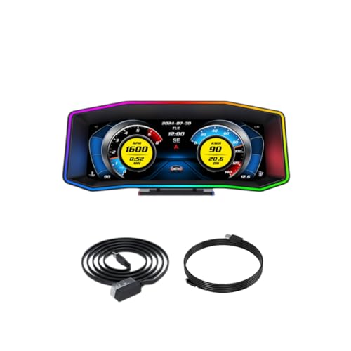 Pantalla HUD P4 OBD+GPS de 6,2 pulgadas con velocímetro digital LCD para coche
