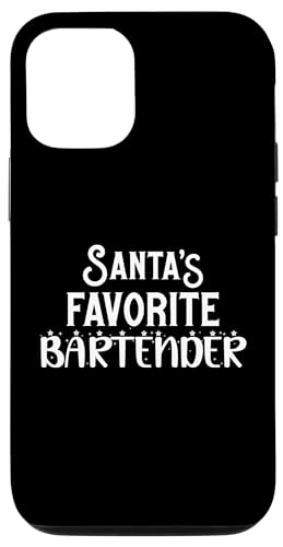 Carcasa para iPhone 13 Funny Bartender Santa's Favorite Bartender