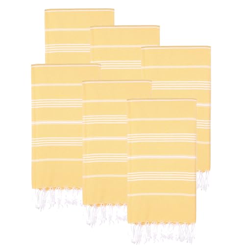 Turkish Beach Towels, Pack of 6 | Oversized, Quick Dry, Sand Free...