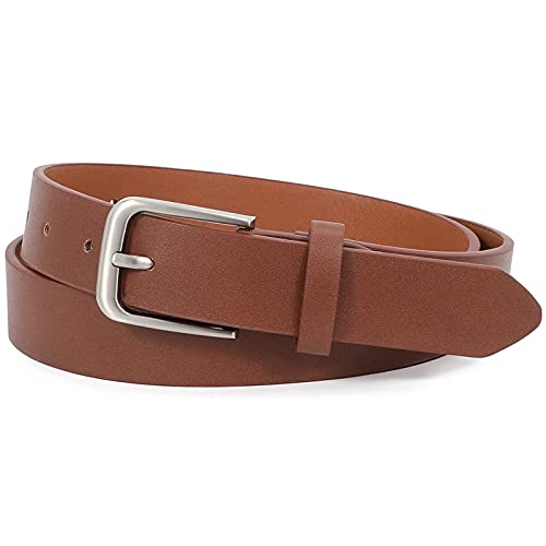 Image of WHIPPY Women Casual Leather Belt for Jeans Pants, Fashion Ladies Waist Dress Belt