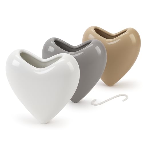 Set 3 Umidificatore Termosifone, Evaporatore d'Acqua, Umidifica Ambiente Aria, Forma Cuore, 3 Colori