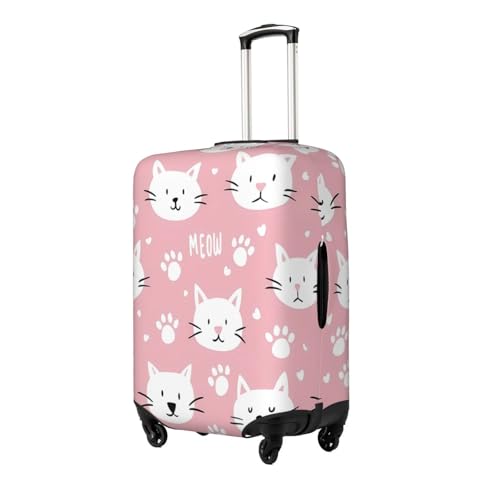 Pink Cat Paw Print Luggage Cover Elastic Travel Suitcase Covers, Anti Scratch Dust Proof Baggage Covers, Fits 18-21 inch Suitcases2