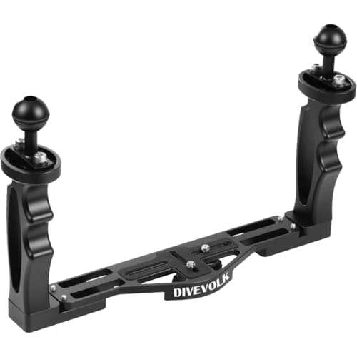 DiveVolk Underwater Camera Tray, Black, Screw Mount, Compatible with Various Camera Housings