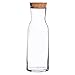 Caraffa Bormioli in Vetro con Coperchio in Sughero. capacità: 1.1 Litri. Elegante per servire Quasi Tutte Le Bevande Fredde. qualità per Il Pranzo.