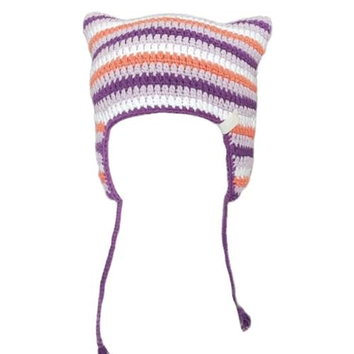 Bonnet oreilles de chat femme contre le froid : style Y2K confortable