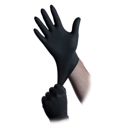 Atlantic Safety Products Intouch B311 Exam Gloves, Disposable, Latex-Free Nitrile Gloves, Black, Large, 1000-Ct #TOP1