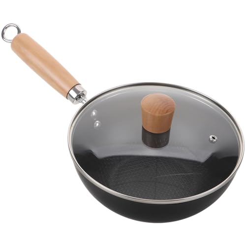 Wok mini de hierro fundido 20cm estilo japonés sin recubrimiento miniatura 1