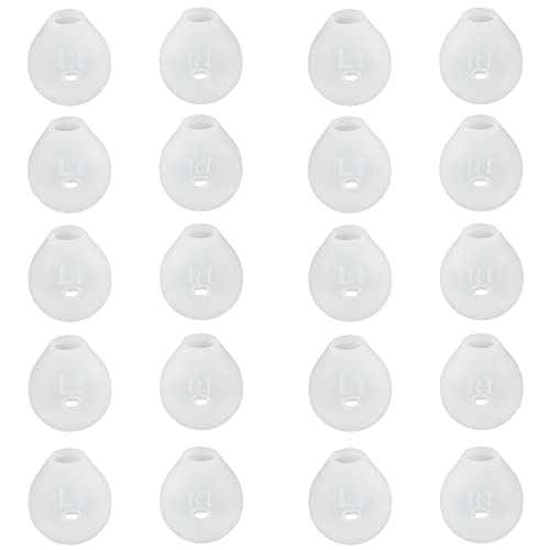 10 Pairs Silicone Earbud Cover Tips Replacement Ear Gels Buds Compatible with Samsung Galaxy Note 5/Note 7/s7/s6/s6 Edge/Level U Bluetooth Wireless Earbuds Headphone Rubber Tips(White)